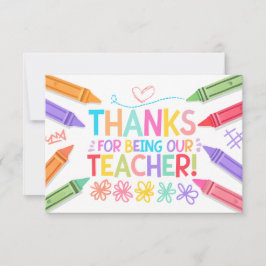 Obrigado Cartão de Professor