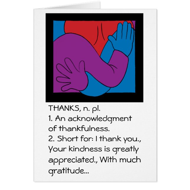 Obrigado Cartão de Saudação (Frente)