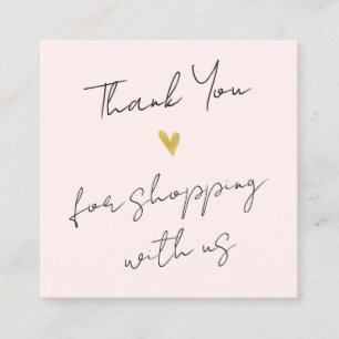 Obrigado Cartão de visita de Escrita Manual Elegan