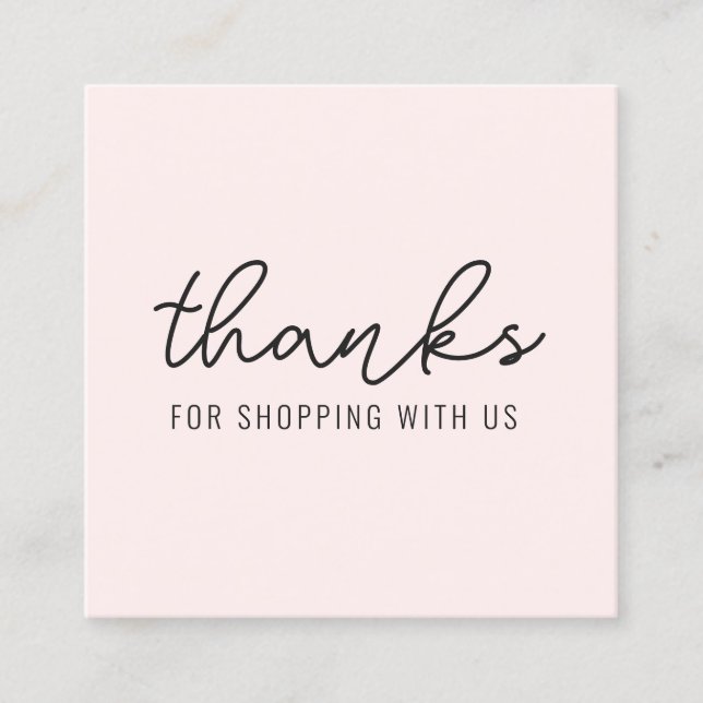 Obrigado Cartão de visita minimalista da Praça mod (Frente)