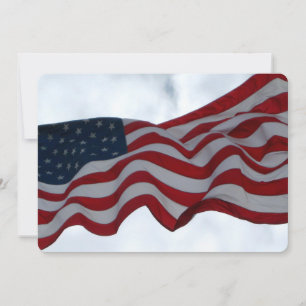 Obrigado Cartão Plana American Flag Veterans Day