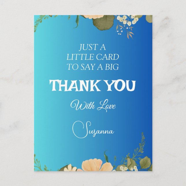 Obrigado Cartão Postal (Frente)