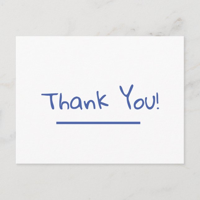 Obrigado cartão postal (Frente)