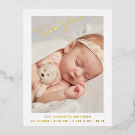 Obrigado Cartão-postal de anúncio de nascimento pe