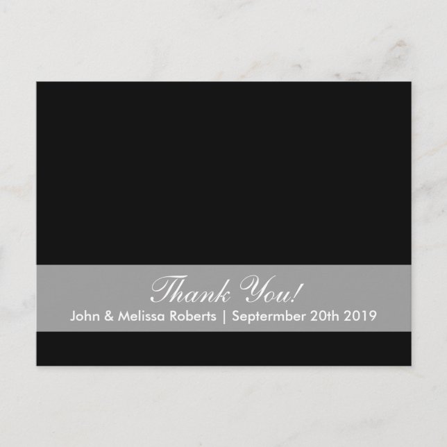 Obrigado cartão postal de fotografia para a fotogr (Frente)