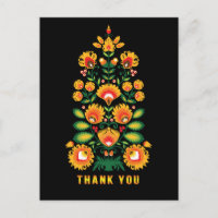 Obrigado cartão postal personalizável do folclore