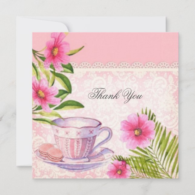 Obrigado, cartão rosa (Frente)