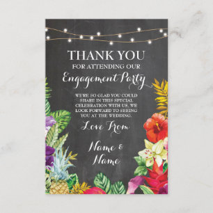 Obrigado cartão rústico de Tiki do quadro Aloha