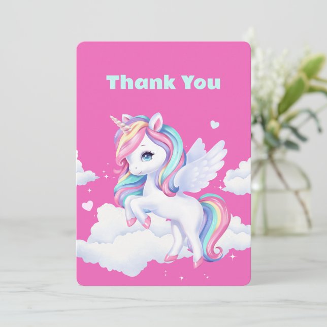 Obrigado Cartões a uma festa de aniversário mágica (Em pé/Frente)