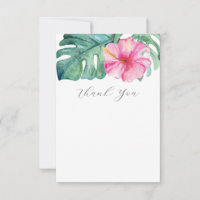 Obrigado Cartões Aquarela Botânica Tropical