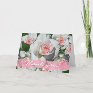 Obrigado Cartões com Rosas Brancas