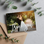 Obrigado! | cartões de agradecimentos de casamento<br><div class="desc">design com uma bela foto do novo Sr. e Sra. A imagem,  assim como as cores e o texto,  podem ser personalizados.</div>