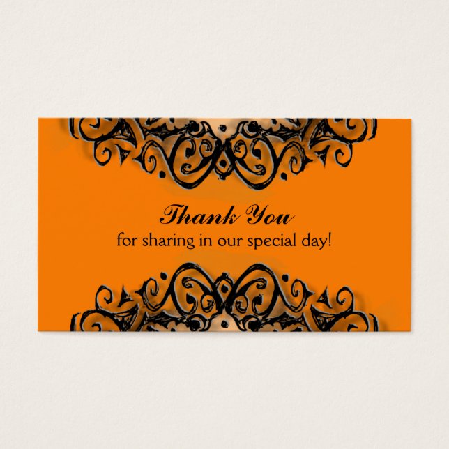 Obrigado Cartões De Casamento - Amor De Halloween (Frente)