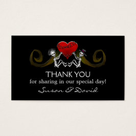 Obrigado Cartões De Casamento - Esqueletos Seguran