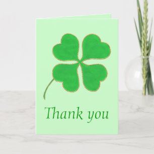 Obrigado, Cartões de Casamento Green Shamrock Gree