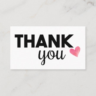 Obrigado cartões de visitas originais do coração