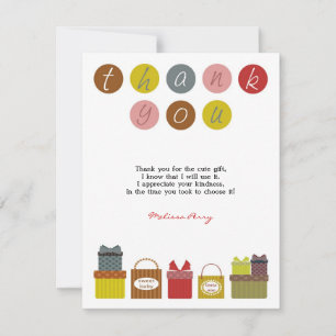 Obrigado cartões do chá de fraldas
