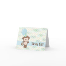 Obrigado cartões - macaco do bebê