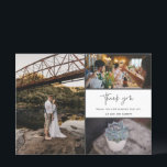 Obrigado Casamento de Colagem Multifotográfica<br><div class="desc">Obrigado ao casamento de design, obrigado, cartões com quatro de suas fotos favoritas de casamento. Mostre a sua família e amigos seu apreço por fazer parte de sua celebração de casamento com um desses bonitos cartões de visita. Personalize com sua mensagem e nomes curtos. Contacte-me através do botão abaixo se...</div>