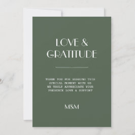 Obrigado Casamento Minimalista Escandinavo Verde M