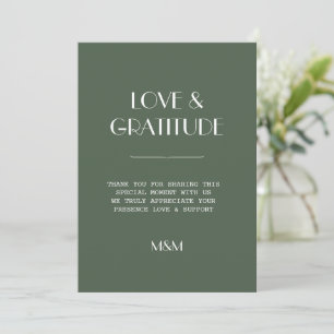 Obrigado Casamento Minimalista Escandinavo Verde M