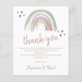 Obrigado Chuva de Bebê Boho Arco-Íris Orçamento