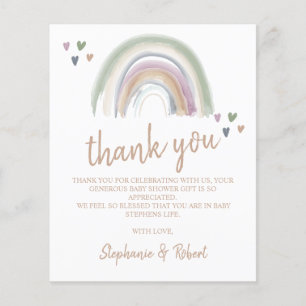 Obrigado Chuva de Bebê Boho Arco-Íris Orçamento