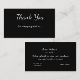 Obrigado clássico branco azul que você cartão de v