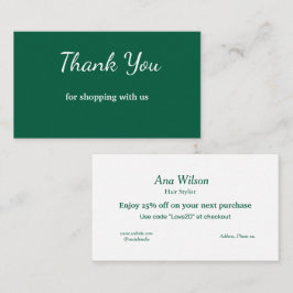 Obrigado clássico branco azul que você cartão de v