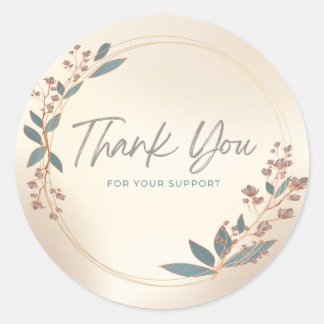 obrigado com etiqueta adesiva