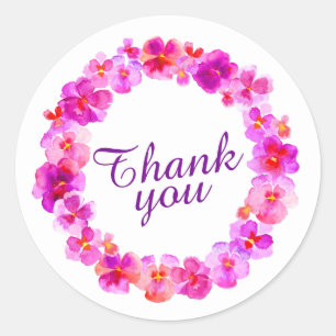 Obrigado cor-de-rosa, seus adesivos