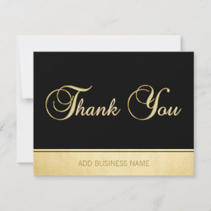 Obrigado Corporativo Empresarial Dourado Preto   A