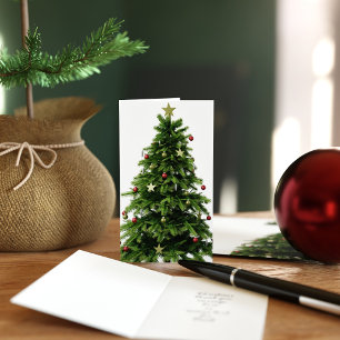 Obrigado da árvore de Natal você cartões dobrad