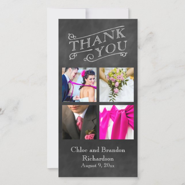 Obrigado da colagem do quadro você cartão com (Frente)