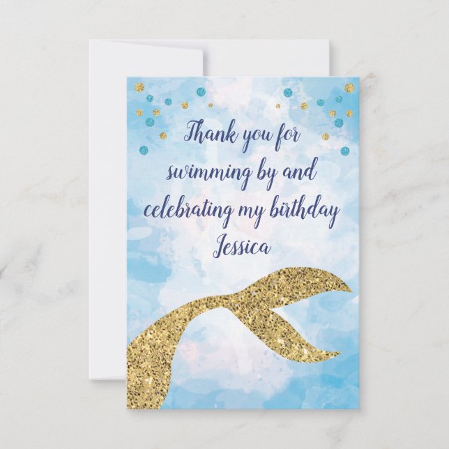 Obrigado da sereia você cartões (Frente)