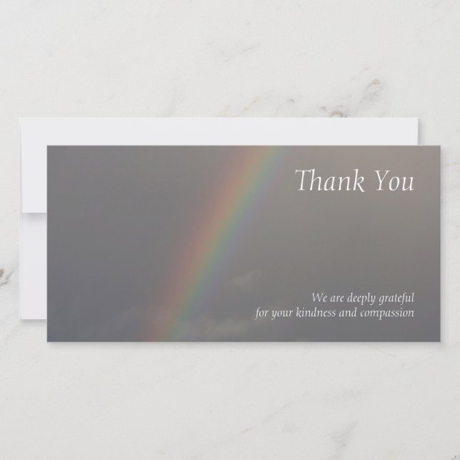 Obrigado da simpatia do arco-íris 2 você cartão (Frente)