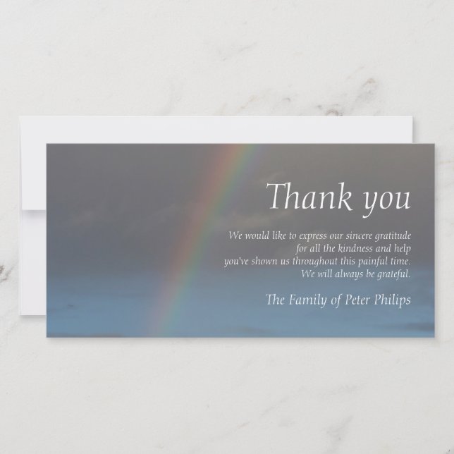 Obrigado da simpatia do arco-íris 2 você cartão (Frente)