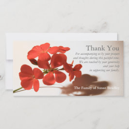 Obrigado da simpatia do gerânio 1 você cartão com