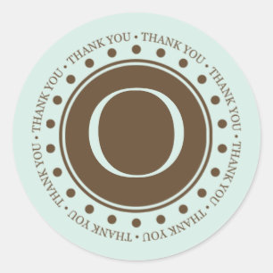 Obrigado Dando Etiquetas Monogramadas Dando Selos 