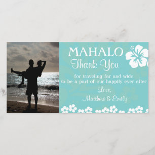 Obrigado das flores da praia do Aqua você cartão