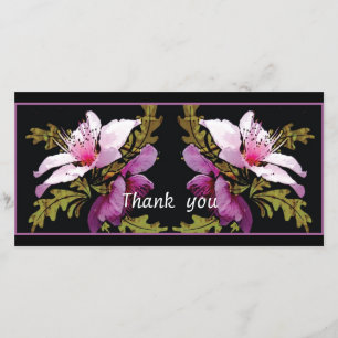 Obrigado das flores do pêssego você cartões de