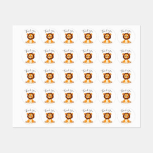 obrigado de aniversário da etiqueta LION