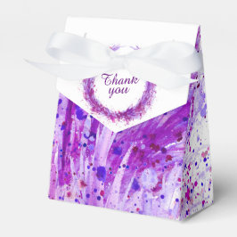 Obrigado de arte de aquarela roxa, sua caixa de pr