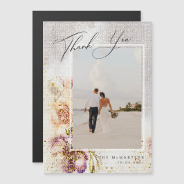 Obrigado De Casamento Com Canvas Floral Pintada Po