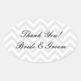 Obrigado de casamento Oval, seus adesivos | Revest