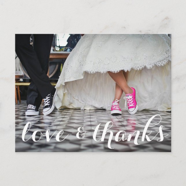 Obrigado de casamento, seu cartão postal, amor e o (Frente)