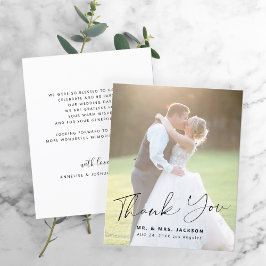 Obrigado de casamento simples e moderno