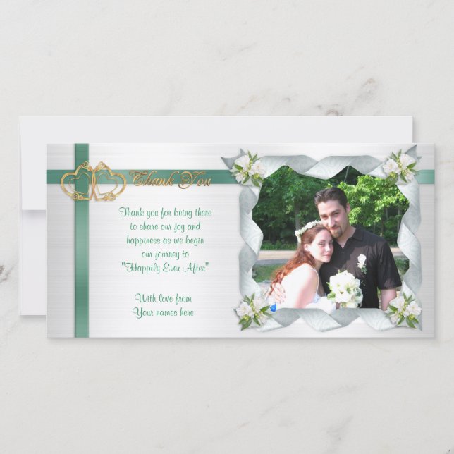 Obrigado de casamento, suas fitas cartões com foto (Frente)