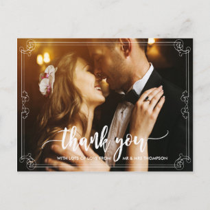 obrigado de casamento você cartão com fotos person