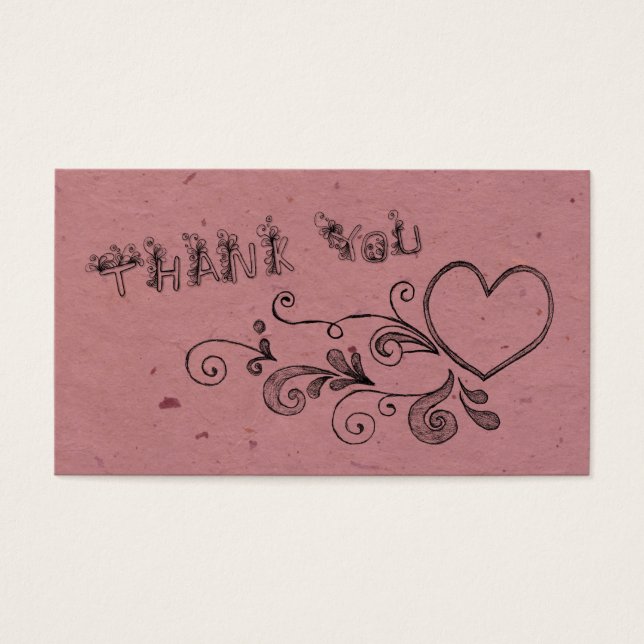 Obrigado de coração e espiral (Frente)